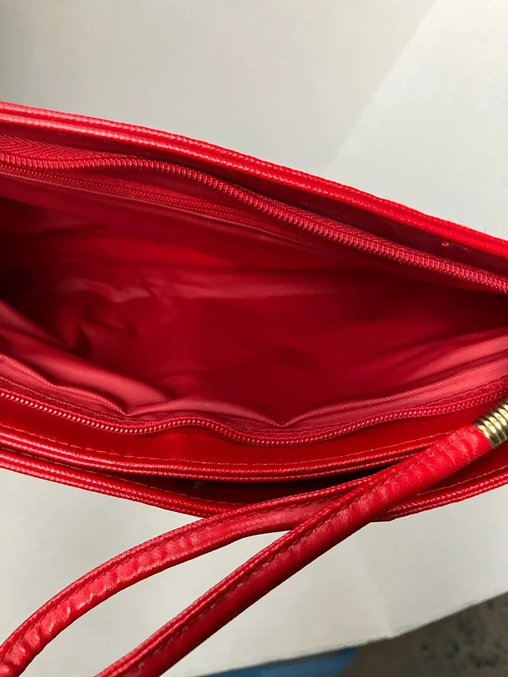 Vintage MCI 1980’s Red Women's Wristlet Clutch 8x13‎ Inches Punk Art Deco Disco